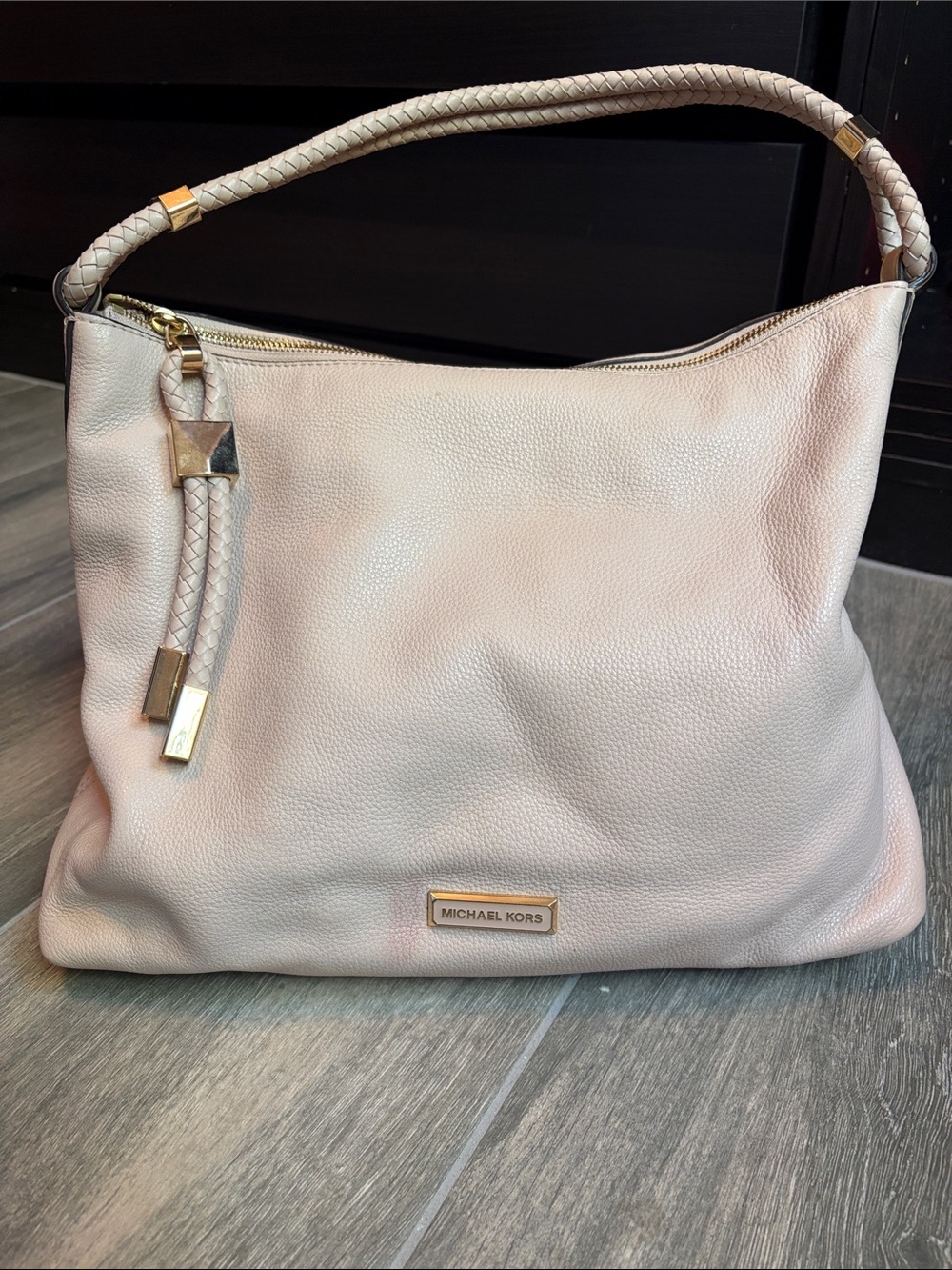 Michael Kors pink with gold  Hobo bag with Braided Strap